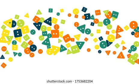 Festive Background with Colorful buttons. Trendy Pattern for Postcard, Print, Banner or Poster. Vector
