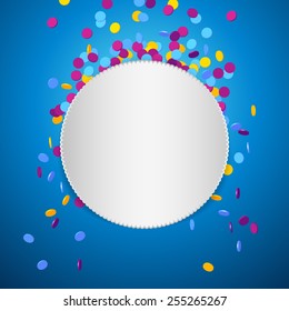 Festive background with colorful confetti, eps 10