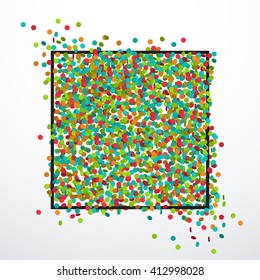 Festive background with colorful confetti, eps 10