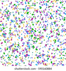 Festive background with colorful confetti sparkles. Vector illustration.