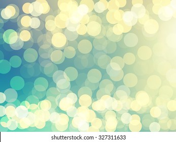Festive background with colorful defocused circular facula bokeh