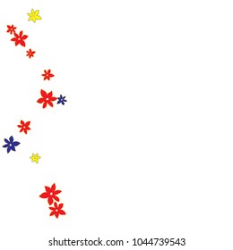 Festive Background with Colorful  flowers. Feminine Pattern for Postcard, Print, Banner or Poster. Small Pretty  flowers For Party Decoration, Wedding, Birthday or Anniversary Invitation. 
