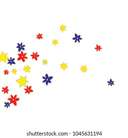 Festive Background with Colorful  flowers. Feminine Pattern for Postcard, Print, Banner or Poster. Small Pretty  flowers For Party Decoration, Wedding, Birthday or Anniversary Invitation. 
