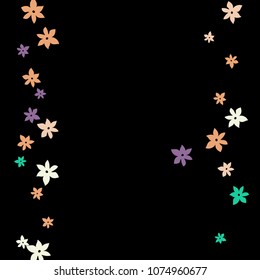 Festive Background with Colorful  flowers. Feminine Pattern for Postcard, Print, Banner or Poster. Small Pretty  flowers For Party Decoration, Wedding, Birthday or Anniversary Invitation. 
