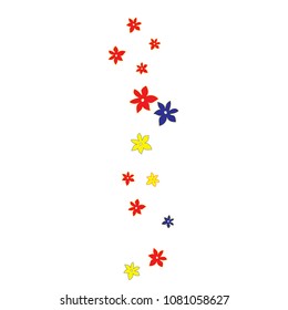 Festive Background with Colorful  flowers. Feminine Pattern for Postcard, Print, Banner or Poster. Small Pretty  flowers For Party Decoration, Wedding, Birthday or Anniversary Invitation. 
