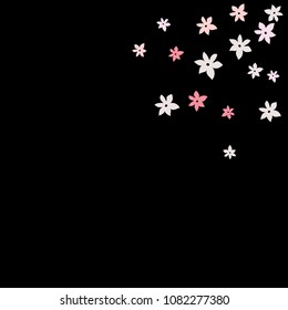 Festive Background with Colorful  flowers. Feminine Pattern for Postcard, Print, Banner or Poster. Small Pretty  flowers For Party Decoration, Wedding, Birthday or Anniversary Invitation. 
