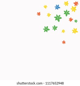 Festive Background with Colorful  flowers. Feminine Pattern for Postcard, Print, Banner or Poster. Small Pretty  flowers For Party Decoration, Wedding, Birthday or Anniversary Invitation. 
