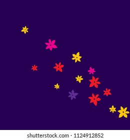 Festive Background with Colorful  flowers. Feminine Pattern for Postcard, Print, Banner or Poster. Small Pretty  flowers For Party Decoration, Wedding, Birthday or Anniversary Invitation. 
