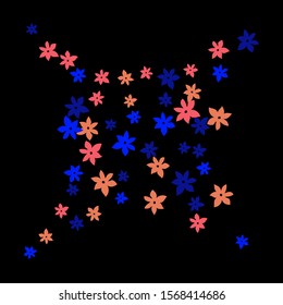Festive Background with Colorful  flowers. Feminine Pattern for Postcard, Print, Banner or Poster. Small Pretty  flowers For Party Decoration, Wedding, Birthday or Anniversary Invitation. 
