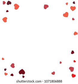 Festive Background with Colorful hearts. Delicate Pattern for Postcard, Print, Banner or Poster. Pretty hearts For Party Decoration, Wedding, Birthday or Anniversary Invitation. Vector


