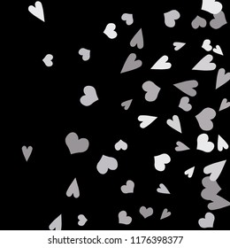 Festive Background with Colorful hearts. Delicate Pattern for Postcard, Print, Banner or Poster. Pretty hearts For Party Decoration, Wedding, Birthday or Anniversary Invitation. Vector
