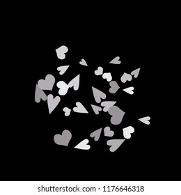 Festive Background with Colorful hearts. Delicate Pattern for Postcard, Print, Banner or Poster. Pretty hearts For Party Decoration, Wedding, Birthday or Anniversary Invitation. Vector