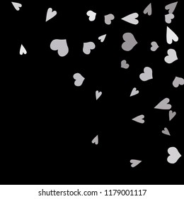 Festive Background with Colorful hearts. Delicate Pattern for Postcard, Print, Banner or Poster. Pretty hearts For Party Decoration, Wedding, Birthday or Anniversary Invitation. Vector