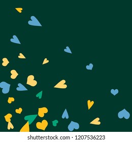 Festive Background with Colorful hearts. Delicate Pattern for Postcard, Print, Banner or Poster. Pretty hearts For Party Decoration, Wedding, Birthday or Anniversary Invitation. Vector

