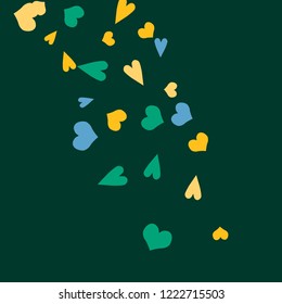 Festive Background with Colorful hearts. Delicate Pattern for Postcard, Print, Banner or Poster. Pretty hearts For Party Decoration, Wedding, Birthday or Anniversary Invitation. Vector
