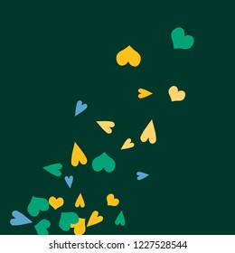 Festive Background with Colorful hearts. Delicate Pattern for Postcard, Print, Banner or Poster. Pretty hearts For Party Decoration, Wedding, Birthday or Anniversary Invitation. Vector
