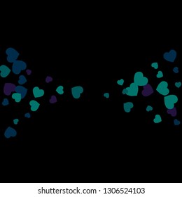 Festive Background with Colorful hearts. Delicate Pattern for Postcard, Print, Banner or Poster. Pretty hearts For Party Decoration, Wedding, Birthday or Anniversary Invitation. Vector
