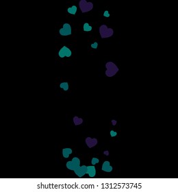Festive Background with Colorful hearts. Delicate Pattern for Postcard, Print, Banner or Poster. Pretty hearts For Party Decoration, Wedding, Birthday or Anniversary Invitation. Vector
