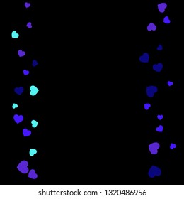 Festive Background with Colorful hearts. Delicate Pattern for Postcard, Print, Banner or Poster. Pretty hearts For Party Decoration, Wedding, Birthday or Anniversary Invitation. Vector
