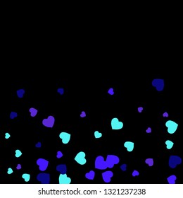 Festive Background with Colorful hearts. Delicate Pattern for Postcard, Print, Banner or Poster. Pretty hearts For Party Decoration, Wedding, Birthday or Anniversary Invitation. Vector
