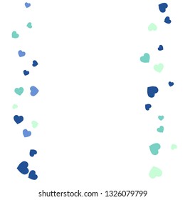 Festive Background with Colorful hearts. Delicate Pattern for Postcard, Print, Banner or Poster. Pretty hearts For Party Decoration, Wedding, Birthday or Anniversary Invitation. Vector
