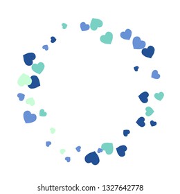 Festive Background with Colorful hearts. Delicate Pattern for Postcard, Print, Banner or Poster. Pretty hearts For Party Decoration, Wedding, Birthday or Anniversary Invitation. Vector
