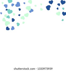 Festive Background with Colorful hearts. Delicate Pattern for Postcard, Print, Banner or Poster. Pretty hearts For Party Decoration, Wedding, Birthday or Anniversary Invitation. Vector
