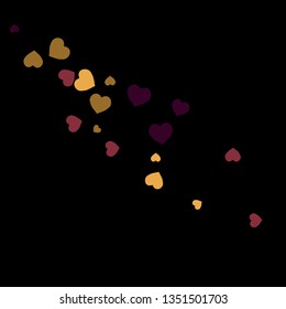 Festive Background with Colorful hearts. Delicate Pattern for Postcard, Print, Banner or Poster. Pretty hearts For Party Decoration, Wedding, Birthday or Anniversary Invitation. Vector
