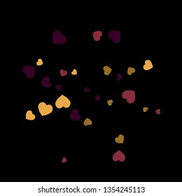 Festive Background with Colorful hearts. Delicate Pattern for Postcard, Print, Banner or Poster. Pretty hearts For Party Decoration, Wedding, Birthday or Anniversary Invitation. Vector
