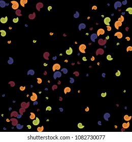 Festive Background with Colorful spirals. Trendy Pattern for Postcard, Print, Banner or Poster. Pretty spirals For Party Decoration, Wedding, Birthday or Anniversary Invitation. Vector