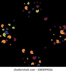 Festive Background with Colorful spirals. Trendy Pattern for Postcard, Print, Banner or Poster. Pretty spirals For Party Decoration, Wedding, Birthday or Anniversary Invitation. Vector