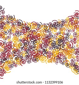 Festive Background with Colorful spirals. Trendy Pattern for Postcard, Print, Banner or Poster. Pretty spirals For Party Decoration, Wedding, Birthday or Anniversary Invitation. Vector
