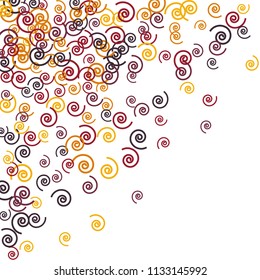 Festive Background with Colorful spirals. Trendy Pattern for Postcard, Print, Banner or Poster. Pretty spirals For Party Decoration, Wedding, Birthday or Anniversary Invitation. Vector
