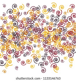 Festive Background with Colorful spirals. Trendy Pattern for Postcard, Print, Banner or Poster. Pretty spirals For Party Decoration, Wedding, Birthday or Anniversary Invitation. Vector
