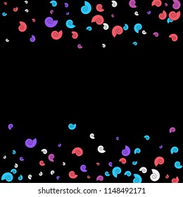Festive Background with Colorful spirals. Trendy Pattern for Postcard, Print, Banner or Poster. Pretty spirals For Party Decoration, Wedding, Birthday or Anniversary Invitation. Vector
