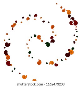 Festive Background with Colorful spirals. Trendy Pattern for Postcard, Print, Banner or Poster. Pretty spirals For Party Decoration, Wedding, Birthday or Anniversary Invitation. Vector