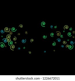Festive Background with Colorful spirals. Trendy Pattern for Postcard, Print, Banner or Poster. Pretty spirals For Party Decoration, Wedding, Birthday or Anniversary Invitation. Vector