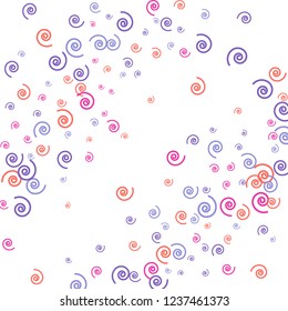 Festive Background with Colorful spirals. Trendy Pattern for Postcard, Print, Banner or Poster. Pretty spirals For Party Decoration, Wedding, Birthday or Anniversary Invitation. Vector
