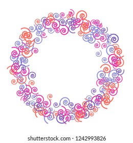 Festive Background with Colorful spirals. Trendy Pattern for Postcard, Print, Banner or Poster. Pretty spirals For Party Decoration, Wedding, Birthday or Anniversary Invitation. Vector
