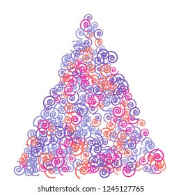 Festive Background with Colorful spirals. Trendy Pattern for Postcard, Print, Banner or Poster. Pretty spirals For Party Decoration, Wedding, Birthday or Anniversary Invitation. Vector
