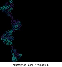 Festive Background with Colorful spirals. Trendy Pattern for Postcard, Print, Banner or Poster. Pretty spirals For Party Decoration, Wedding, Birthday or Anniversary Invitation. Vector
