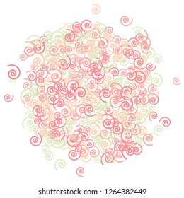 Festive Background with Colorful spirals. Trendy Pattern for Postcard, Print, Banner or Poster. Pretty spirals For Party Decoration, Wedding, Birthday or Anniversary Invitation. Vector
