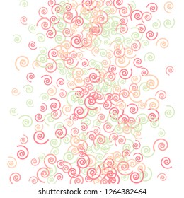 Festive Background with Colorful spirals. Trendy Pattern for Postcard, Print, Banner or Poster. Pretty spirals For Party Decoration, Wedding, Birthday or Anniversary Invitation. Vector
