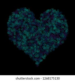 Festive Background with Colorful spirals. Trendy Pattern for Postcard, Print, Banner or Poster. Pretty spirals For Party Decoration, Wedding, Birthday or Anniversary Invitation. Vector