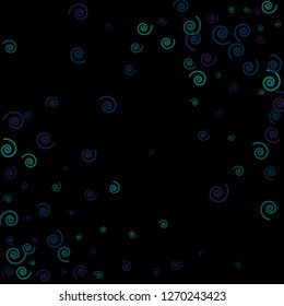 Festive Background with Colorful spirals. Trendy Pattern for Postcard, Print, Banner or Poster. Pretty spirals For Party Decoration, Wedding, Birthday or Anniversary Invitation. Vector
