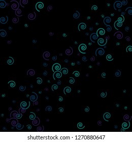 Festive Background with Colorful spirals. Trendy Pattern for Postcard, Print, Banner or Poster. Pretty spirals For Party Decoration, Wedding, Birthday or Anniversary Invitation. Vector
