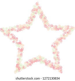 Festive Background with Colorful spirals. Trendy Pattern for Postcard, Print, Banner or Poster. Pretty spirals For Party Decoration, Wedding, Birthday or Anniversary Invitation. Vector
