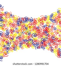 Festive Background with Colorful spirals. Trendy Pattern for Postcard, Print, Banner or Poster. Pretty spirals For Party Decoration, Wedding, Birthday or Anniversary Invitation. Vector

