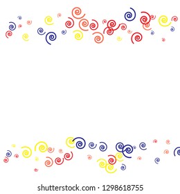 Festive Background with Colorful spirals. Trendy Pattern for Postcard, Print, Banner or Poster. Pretty spirals For Party Decoration, Wedding, Birthday or Anniversary Invitation. Vector

