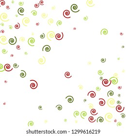 Festive Background with Colorful spirals. Trendy Pattern for Postcard, Print, Banner or Poster. Pretty spirals For Party Decoration, Wedding, Birthday or Anniversary Invitation. Vector
